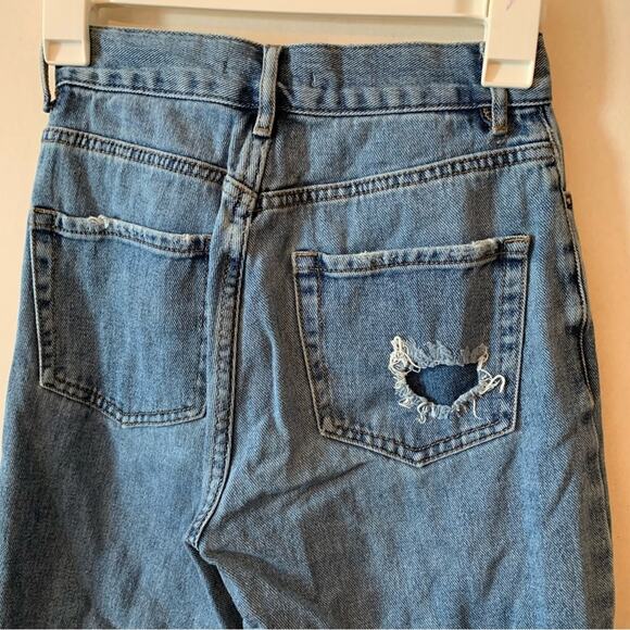 Pacsun High Rise Straight Jeans Distressed Destroyed - Picture 3 of 7